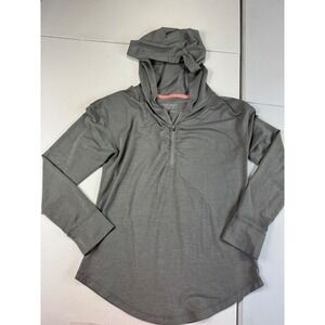 Patagonia‎ Gray Activewear Hoodie Pullover 1/4 Zip Long Sleeve Women's L 12
